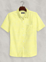 European Yellow Linen Shirt - StudioSuits