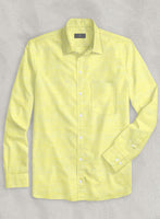 European Yellow Linen Shirt - StudioSuits