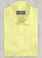 European Yellow Linen Shirt - StudioSuits