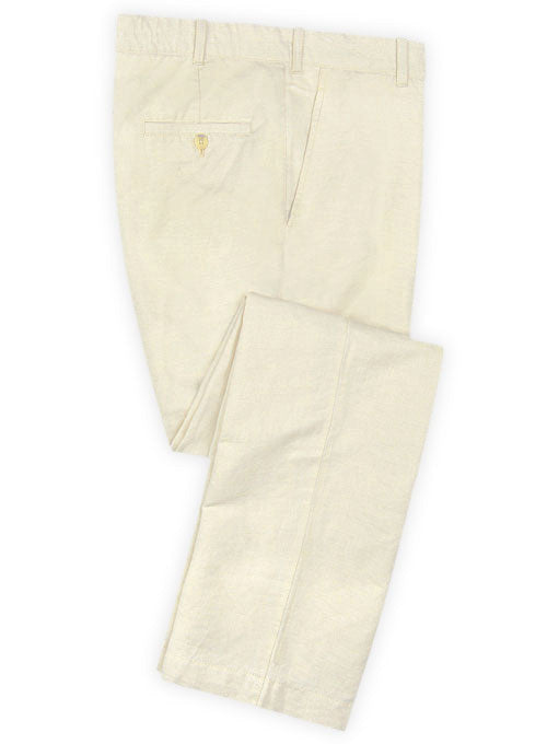 Washed Fawn Safari Cotton Linen Pants - StudioSuits