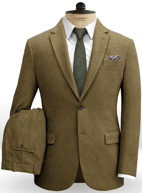 Melange Brown Feather Tweed Suit - StudioSuits
