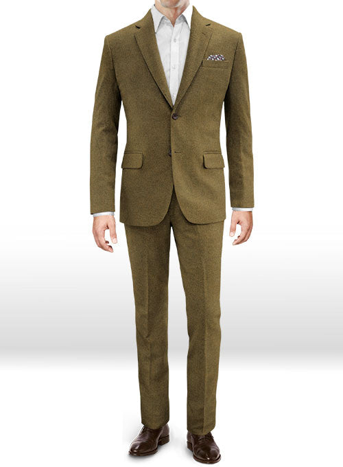 Melange Brown Feather Tweed Suit - StudioSuits