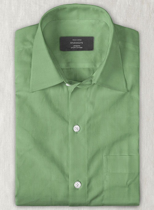 Fern Green Stretch Twill Shirt - StudioSuits