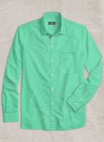 Fern Green Stretch Poplene Shirt - StudioSuits