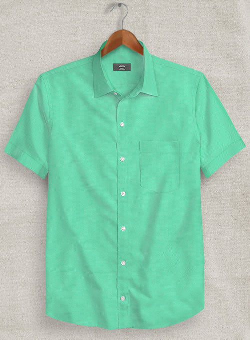 Fern Green Stretch Poplene Shirt - StudioSuits