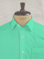 Fern Green Stretch Poplene Shirt - StudioSuits