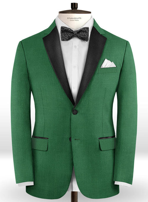 Fern Green Wool Tuxedo Suit - StudioSuits