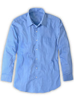 Filafil Poplene Blue Washed Shirt - StudioSuits