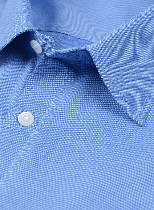 Filafil Poplene Blue Washed Shirt - StudioSuits