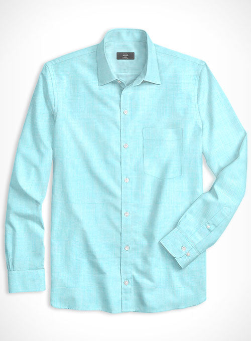 Filafil Poplene Aqua Blue Shirt - StudioSuits
