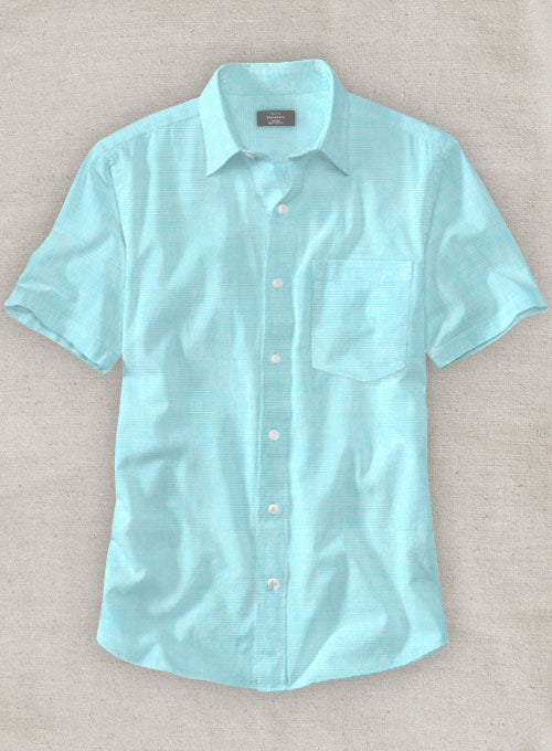 Filafil Poplene Aqua Blue Shirt - StudioSuits