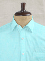 Filafil Poplene Aqua Blue Shirt - StudioSuits