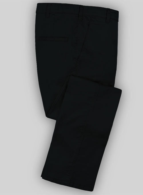 Washed Blue Black Fine Twill Pants - StudioSuits