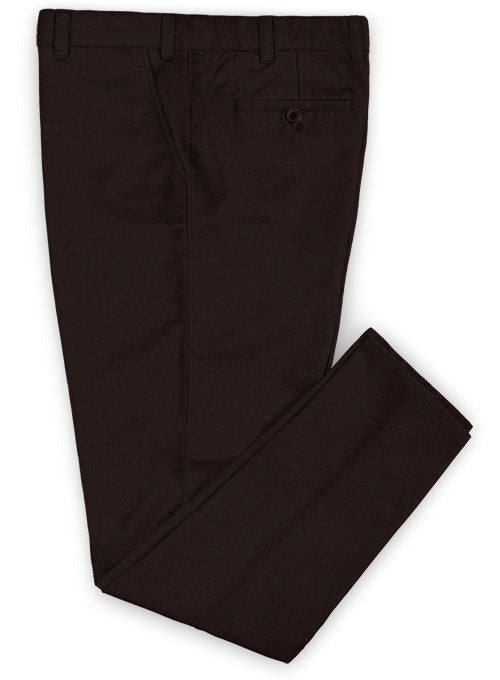 Washed Brown Fine Twill Pants - StudioSuits