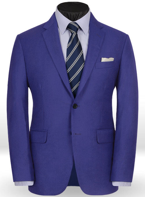 Fizz Blue Flannel Wool Suit - Special Offer - StudioSuits