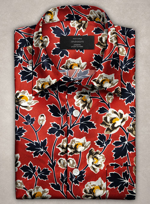 Flower Cupro Shirt - StudioSuits