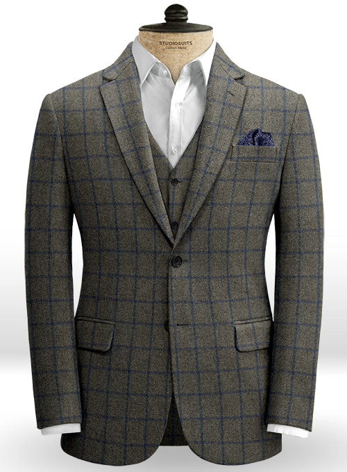 Ford Gray Blue Tweed Suit - StudioSuits
