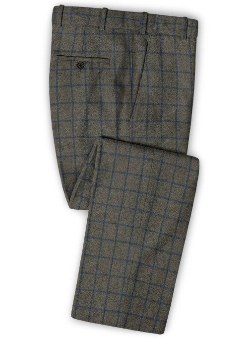 Ford Gray Blue Tweed Pants - StudioSuits