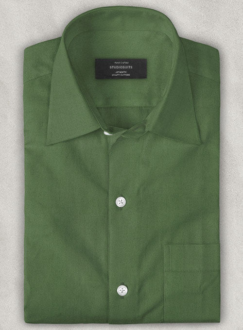 Forest Green Stretch Poplene Shirt