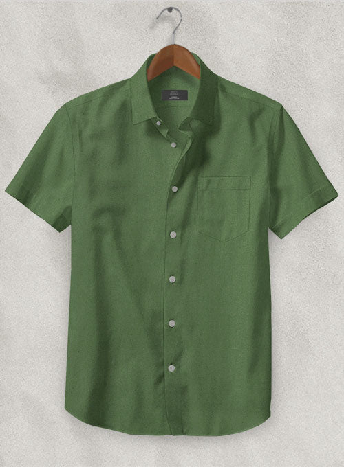 Forest Green Stretch Poplene Shirt