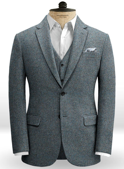 French Blue Tweed Jacket - StudioSuits