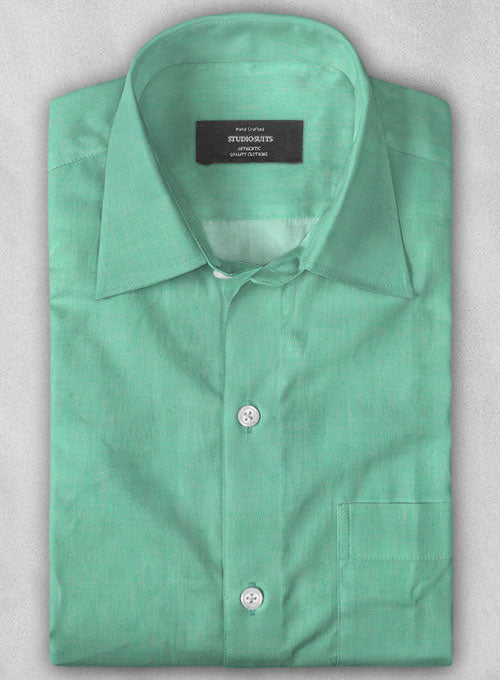 Fern Green Luxury Twill Shirt - StudioSuits