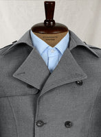 Frosted Mid Gray Terry Rayon Overstyle Jacket - StudioSuits