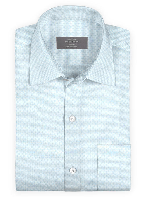 Giza Hart Blue Cotton Shirt