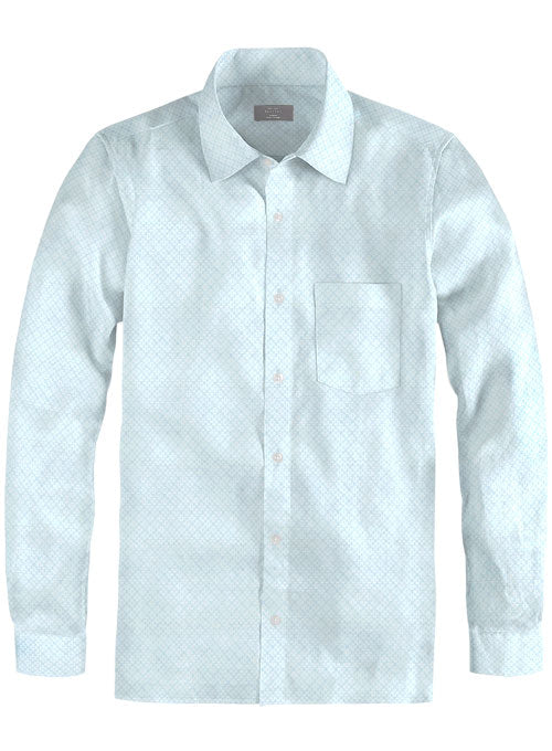 Giza Hart Blue Cotton Shirt