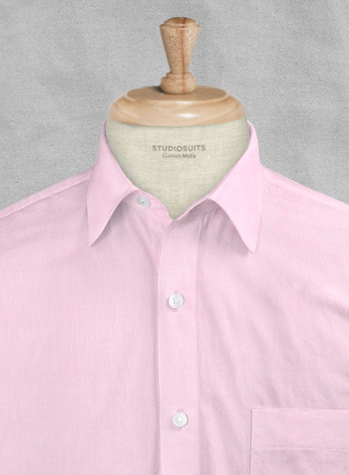 Giza Light Pink Cotton Shirt - StudioSuits