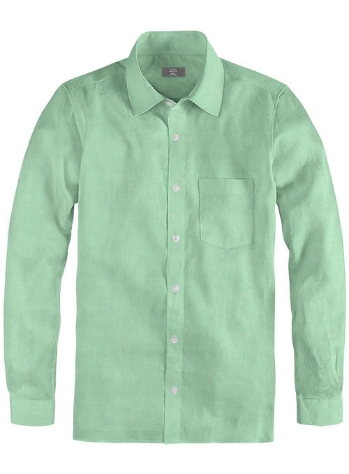 Giza Light Green Cotton Shirt