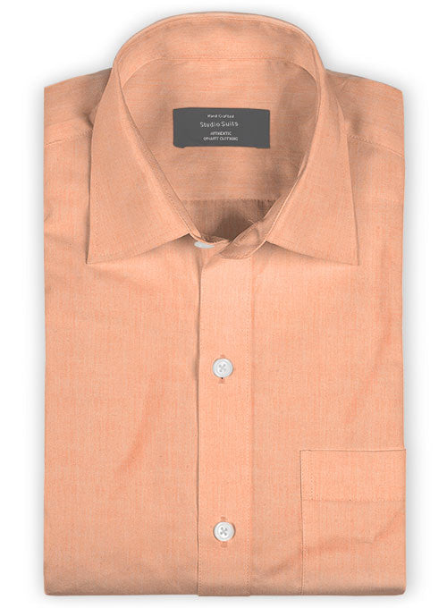 Giza Summer Orange Cotton Shirt