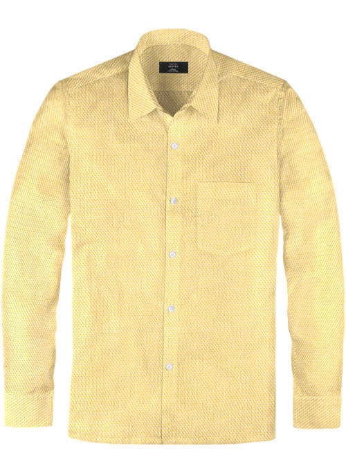 Giza Yellow Dobby Cotton Shirt