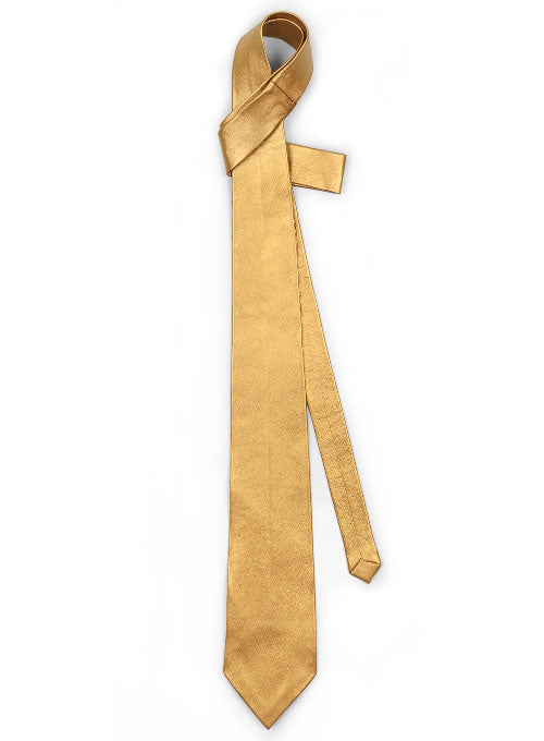 Golden Leather Tie - StudioSuits