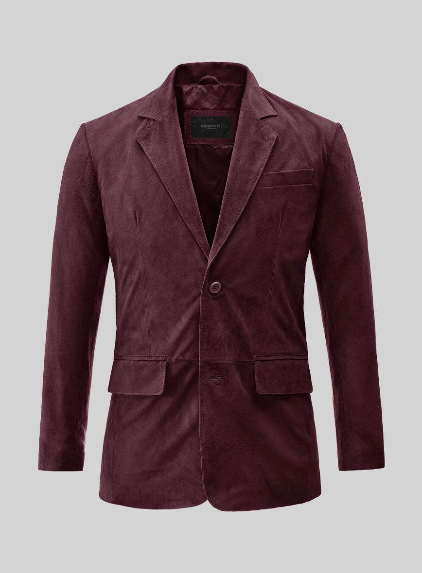 Grapevine Suede Leather Blazer - StudioSuits