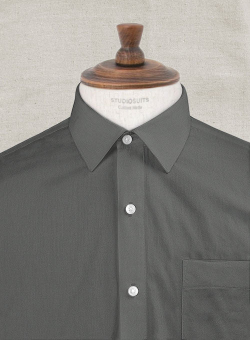 Graphite Stretch Poplene Shirt - StudioSuits