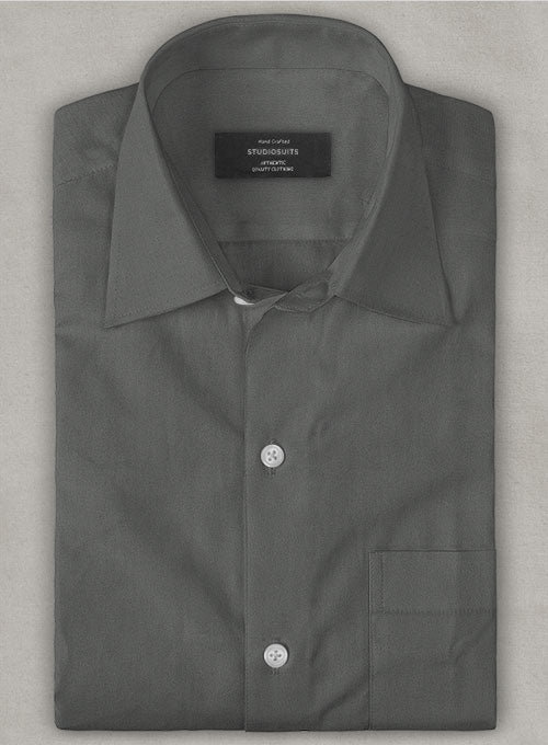 Graphite Stretch Poplene Shirt - StudioSuits