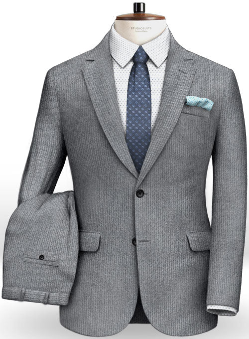 Gray Thick Corduroy Suit - StudioSuits