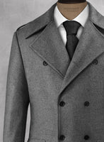 Gray Heavy Tweed GQ Style Overcoat II - StudioSuits