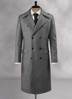 Gray Heavy Tweed GQ Style Overcoat II - StudioSuits