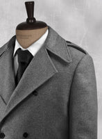 Gray Heavy Tweed GQ Style Overcoat II - StudioSuits