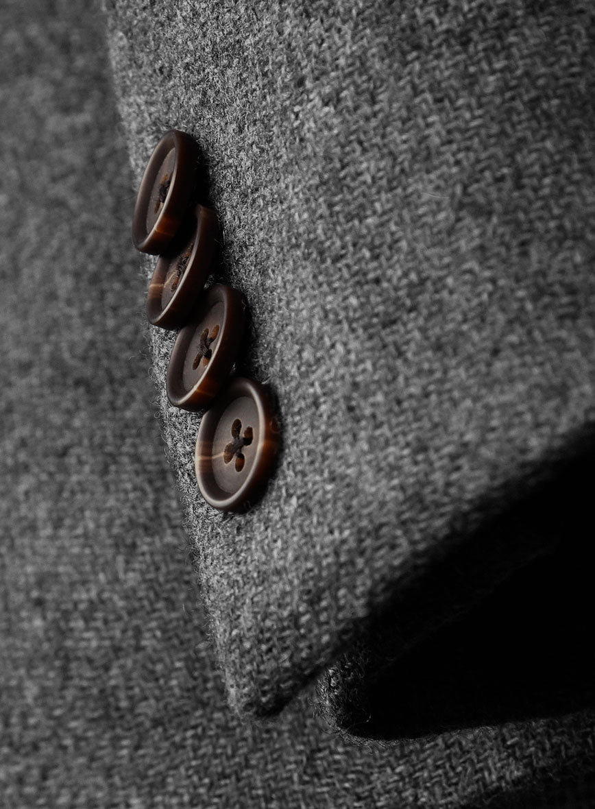 Gray Heavy Tweed Jacket II - StudioSuits