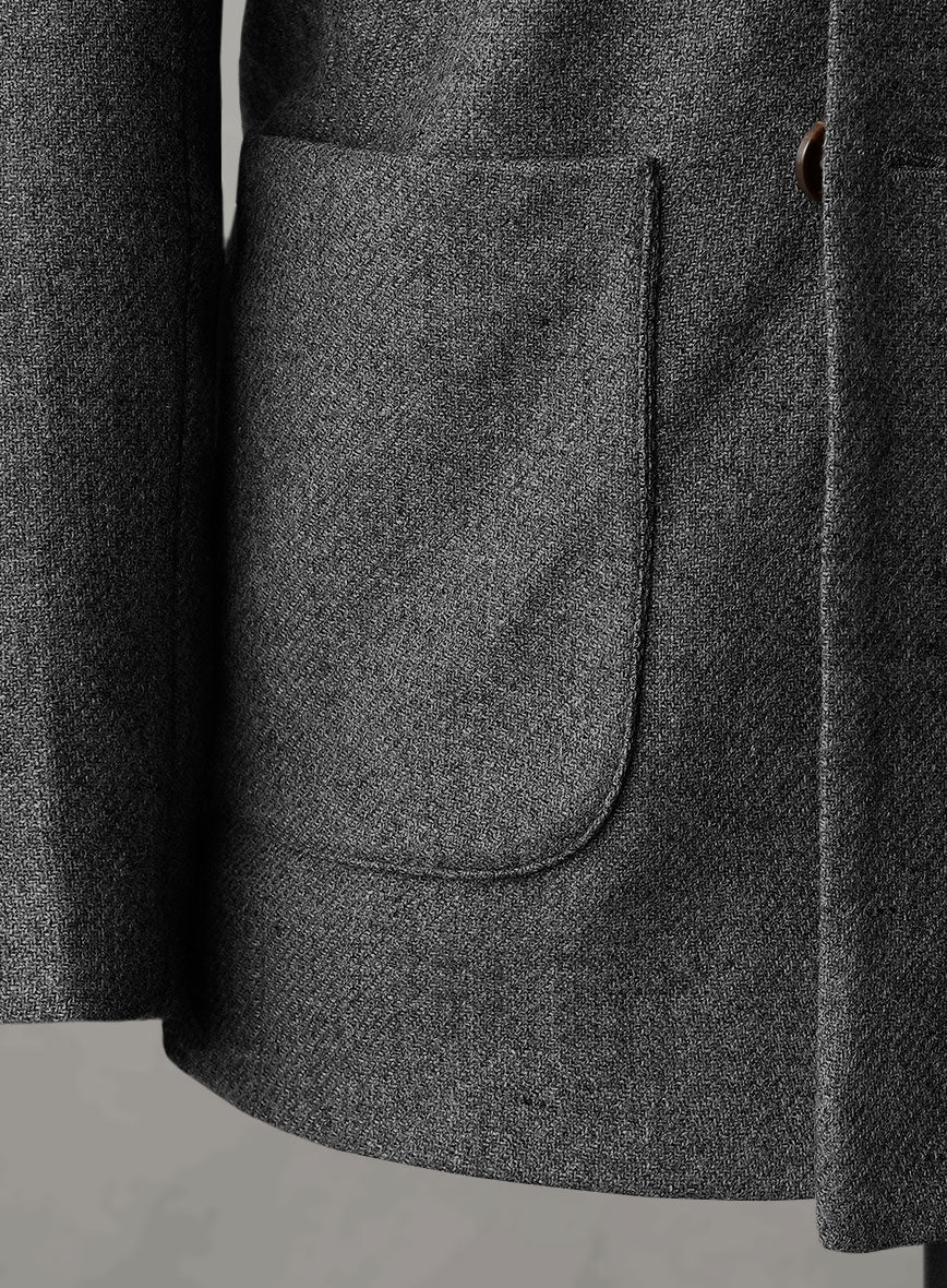 Gray Heavy Tweed Jacket II - StudioSuits