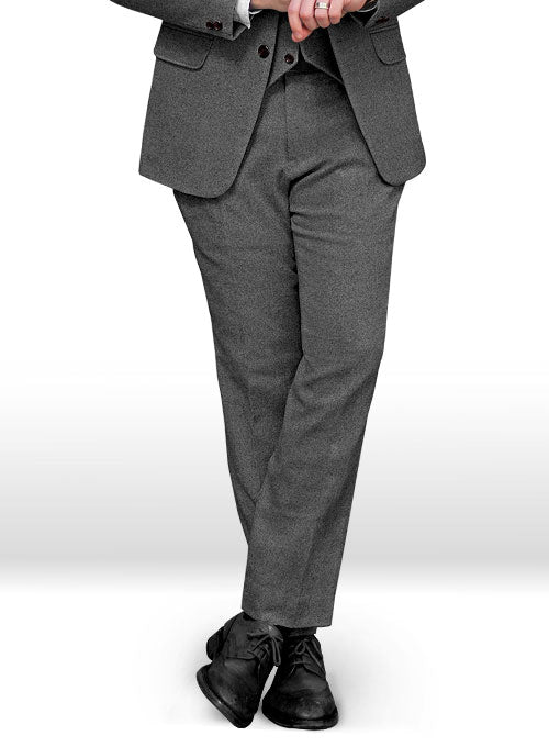 Gray Heavy Tweed Pants - StudioSuits