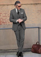 Gray Heavy Tweed Suit - StudioSuits