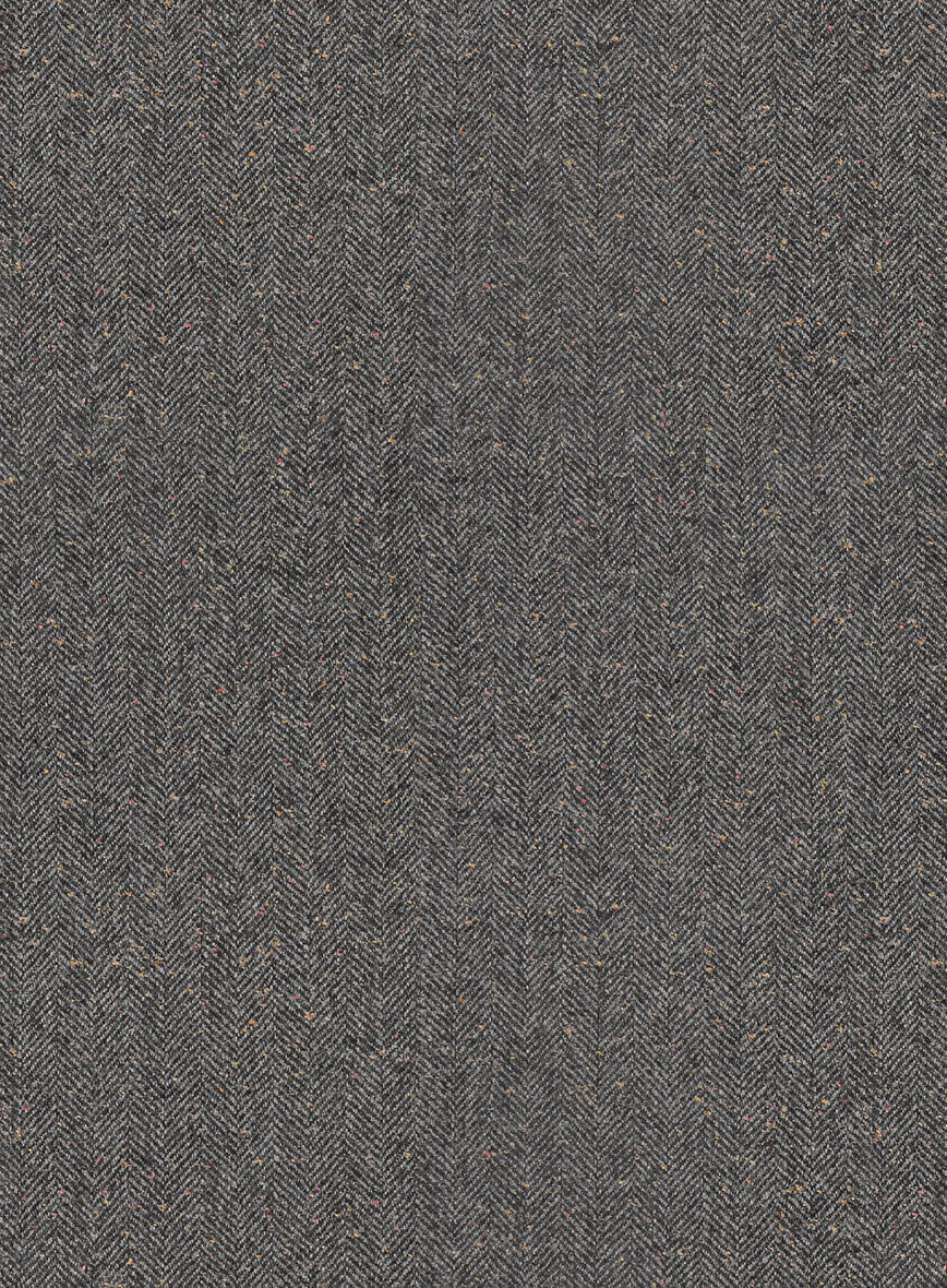 Gray Herringbone Flecks Donegal Tweed Suit - StudioSuits