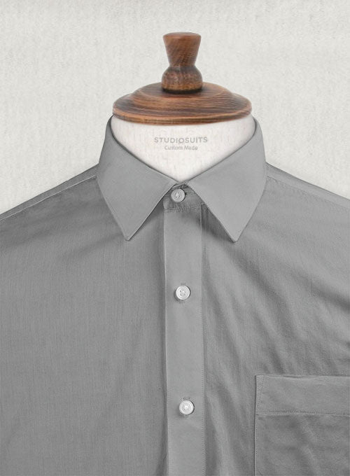 Gray Stretch Twill Shirt - StudioSuits