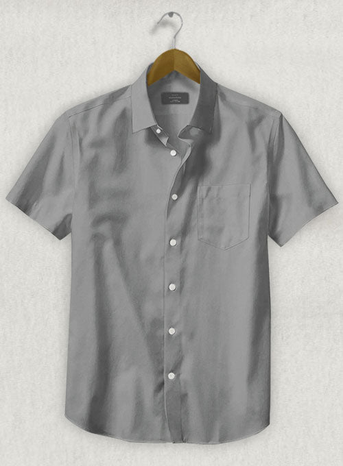 Gray Stretch Twill Shirt - StudioSuits