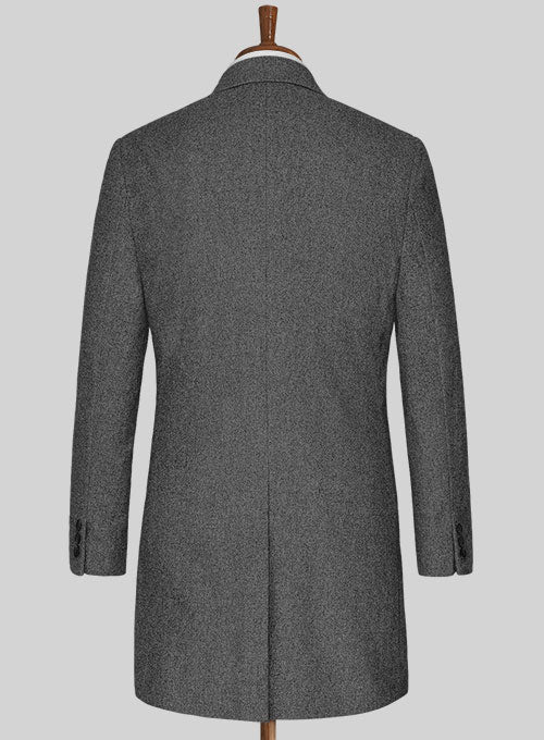 Gray Tweed Overcoat - StudioSuits