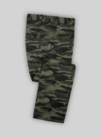 Green Stretch Camo Pants - StudioSuits